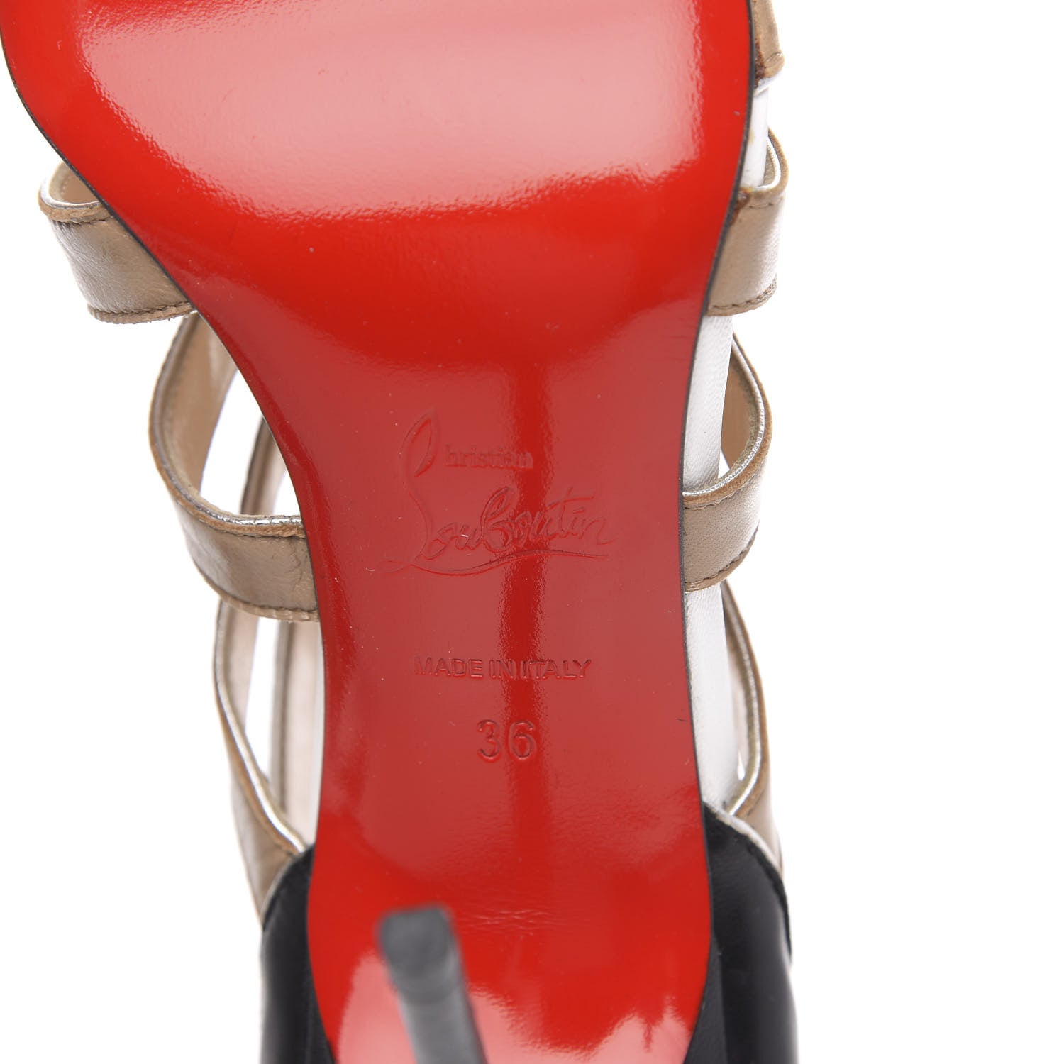 Christian Louboutin Kid Beauty K 100 Cage Sandals 36 Beige 6 of 7