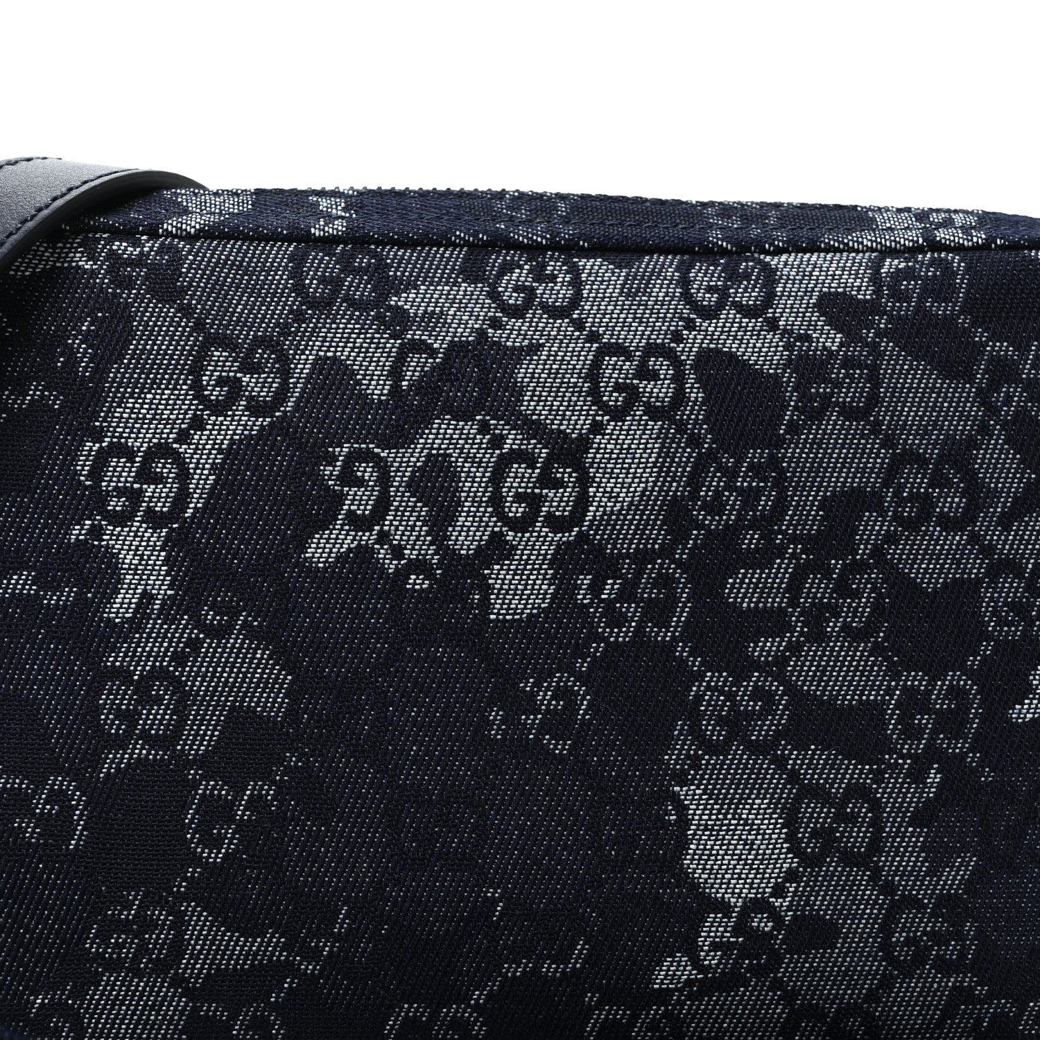 Gucci Denim GG Monogram Camouflage Small Crossbody Bag Blue 8 of 10