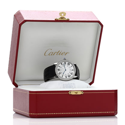 Cartier Stainless Steel Alligator 36mm Ronde Solo Quartz Watch 5 of 5