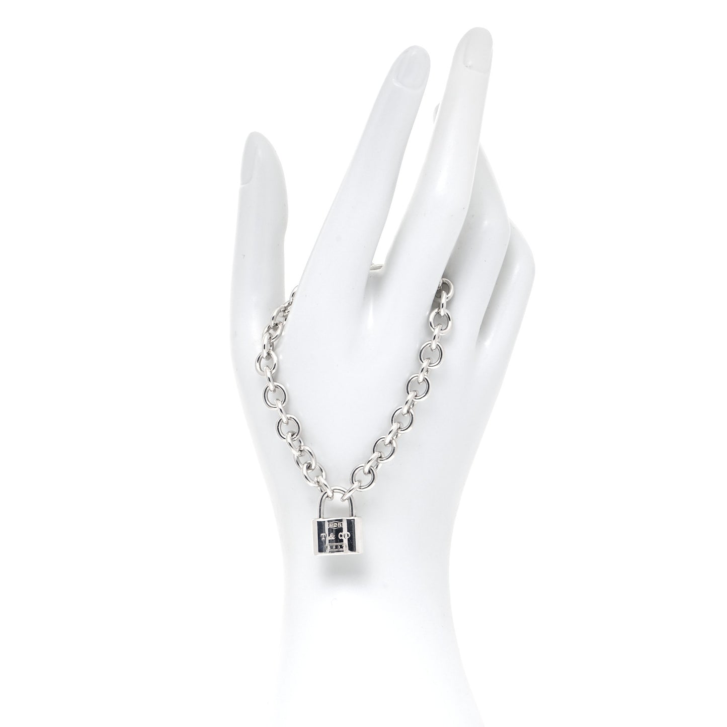 Sterling Silver 1837 Lock Charm Bracelet
