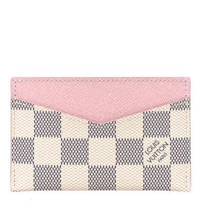 Louis Vuitton Damier Azur Daily Card Holder Rose Ballerine 1 of 7