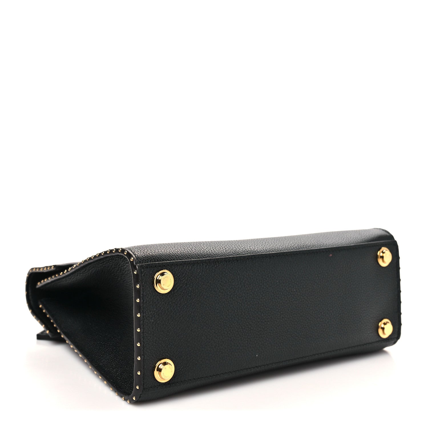 Louis Vuitton Calfskin Taurillon Studded City Steamer One Handle Bag Black 3 of 8
