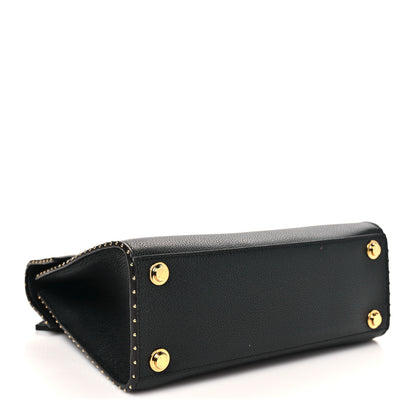 Louis Vuitton Calfskin Taurillon Studded City Steamer One Handle Bag Black 3 of 8