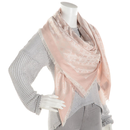 Louis Vuitton Monogram Denim Shawl Rose 2 of 5