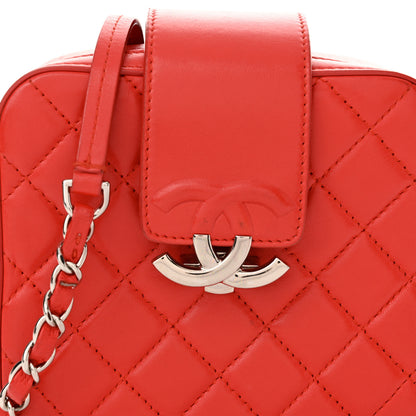 Chanel Lambskin Quilted Mini CC Box Camera Bag Red 8 of 14