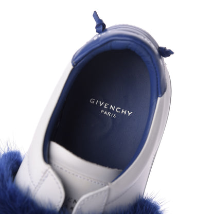 Givenchy Calfskin Mink Fur Womens Urban Street Sneakers 38.5 White Electric Blue 8 of 8