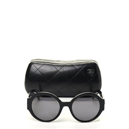 Chanel Acetate Polarized Round Sunglasses 5410 Black 7 of 7
