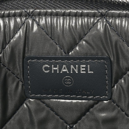 Chanel Canvas Sequins Medium Deauville Cosmetic Pouch Grey 6 of 9
