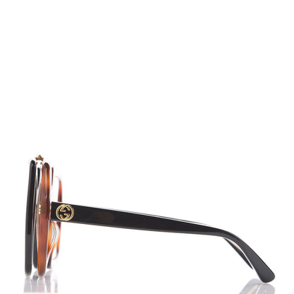Gucci Acetate Oversized Flip Up Sunglasses GG0088S Tortoise Black 3 of 8