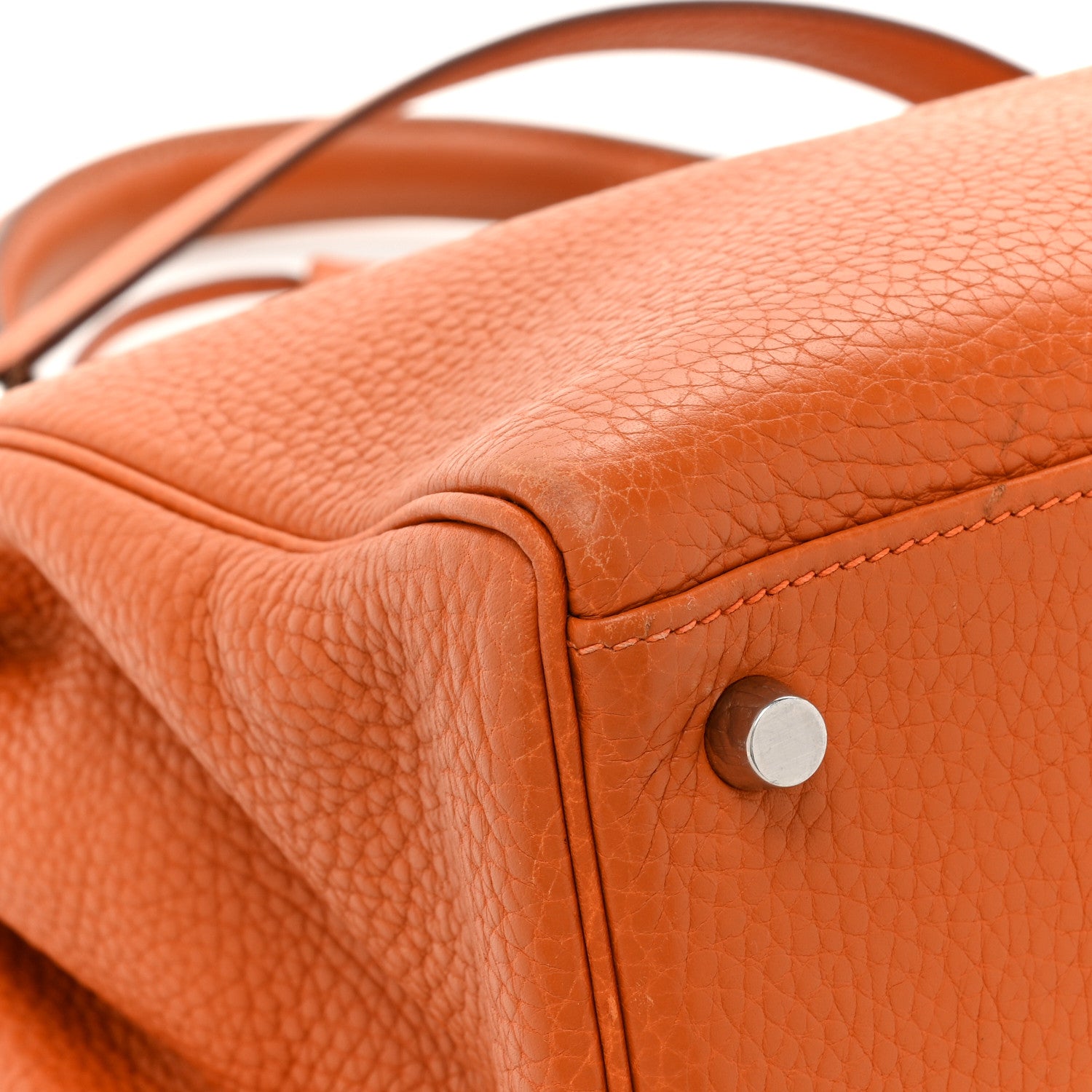 Hermes Taurillon Clemence Kelly Retourne 35 Orange 25 of 26