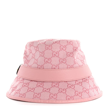 Gucci Monogram Textured Dollar Calfskin GG Jago Bucket Hat L Soft Cotton Candy Dark Cotton Candy 6 of 9