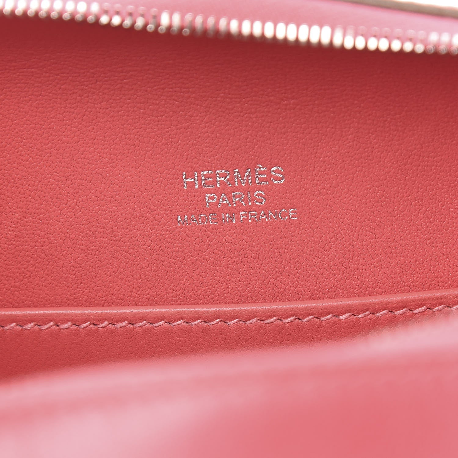 Hermes Tadelakt Mini Pochette Maxibox Rose Lipstick 6 of 10