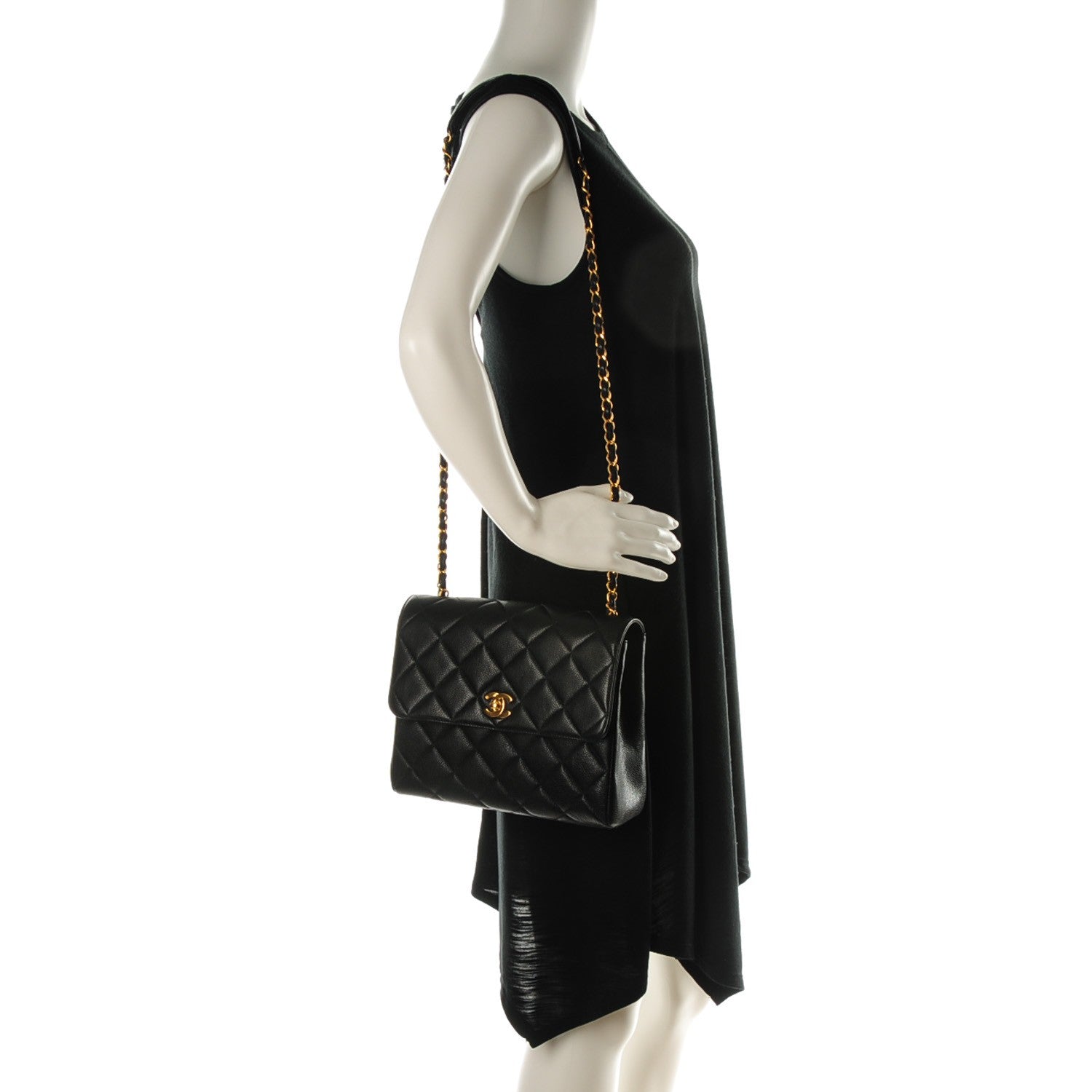 Chanel Caviar Quilted Medium Flap Shoulder Bag Black 2 of 9