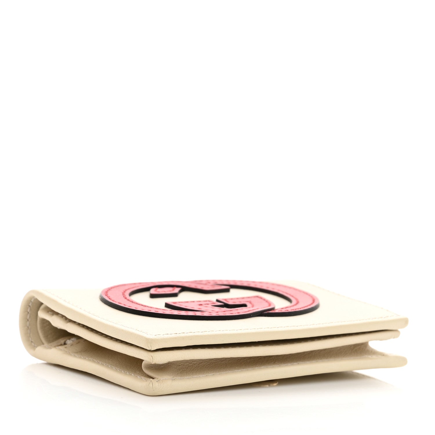 Gucci Calfskin Interlocking Card Case Mystic White Hibiscus Red 4 of 8