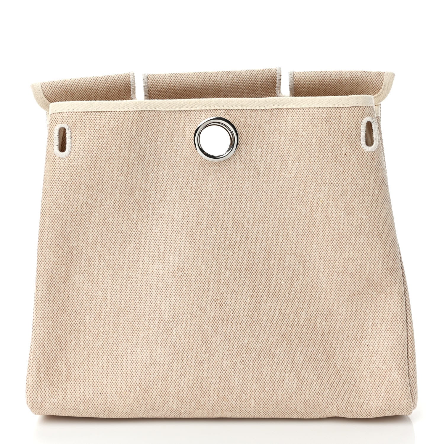 Hermes Toile Vache Calfskin Herbag 30 PM Backpack Natural 11 of 11