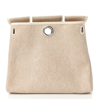 Hermes Toile Vache Calfskin Herbag 30 PM Backpack Natural 11 of 11