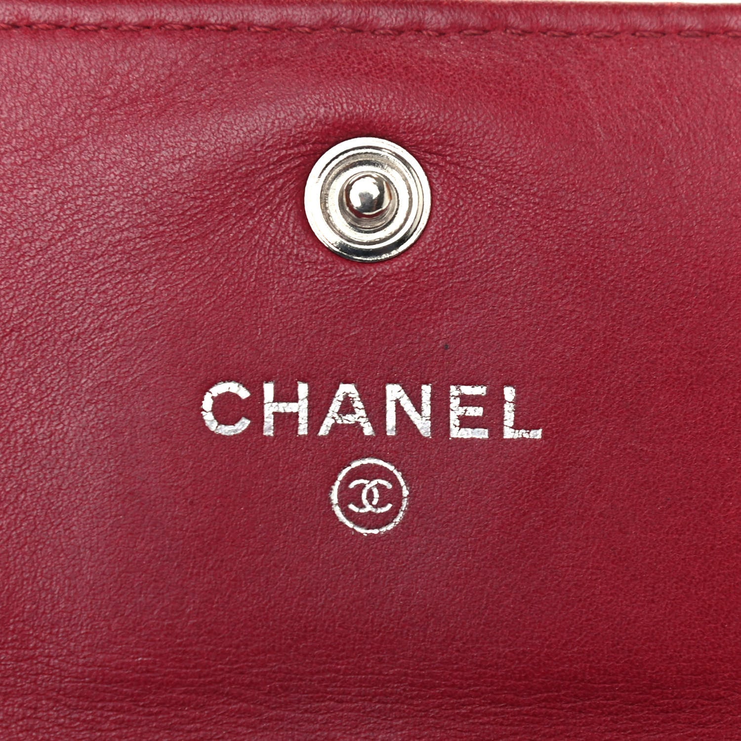 Chanel Calfskin Double Stitch Hamptons Large Gusset Flap Wallet Red 6 of 12