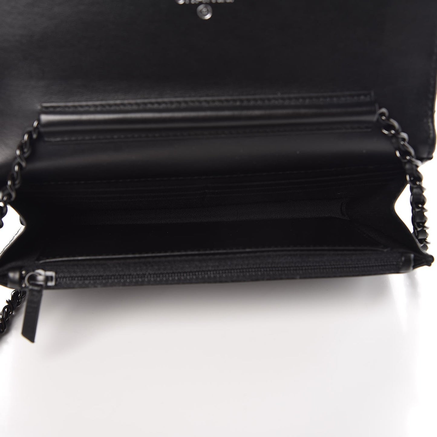 Aged Calfskin Chevron Quilted Reissue Wallet On Chain WOC So Black