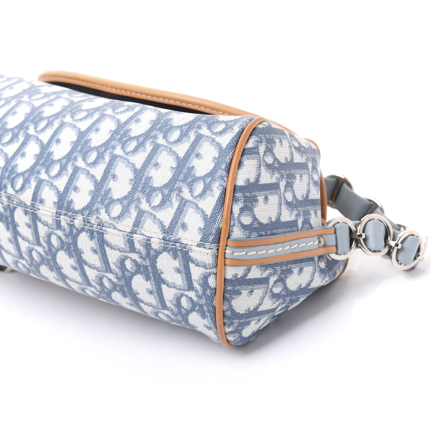 Christian Dior Monogram Romantique Trotter Flap Bag Blue 7 of 8