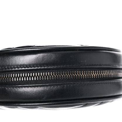 Saint Laurent Calfskin Matelasse Chevron Round Vinyle Camera Bag Black 9 of 17