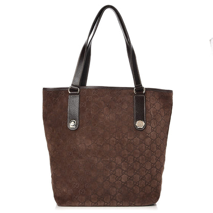 Gucci Guccissima Suede Charmy Tote Brown 1 of 10