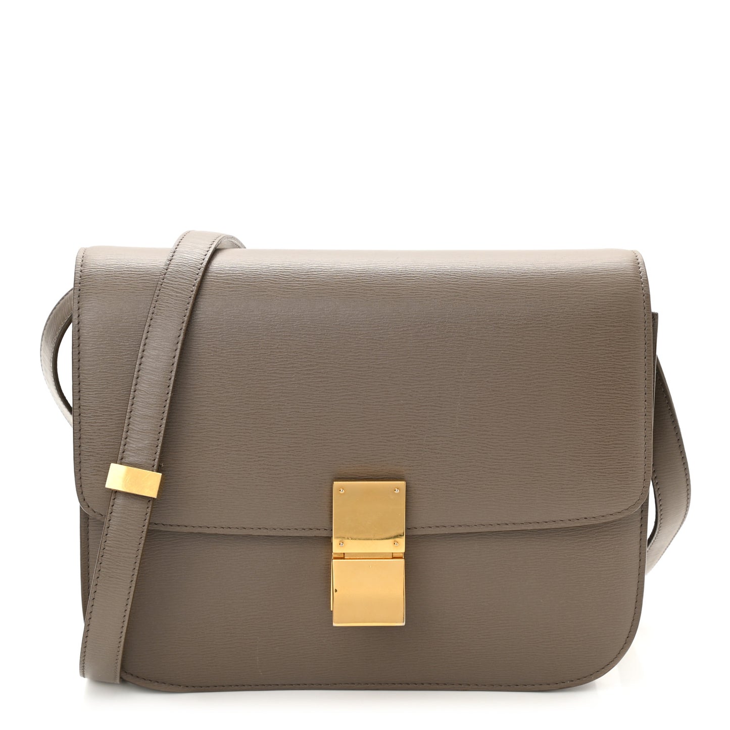 Liege Calfskin Medium Classic Box Flap Bag Souris