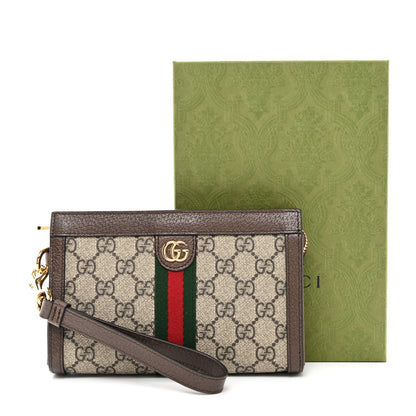 Gucci GG Supreme Monogram Web Ophidia Wristlet Brown 8 of 8