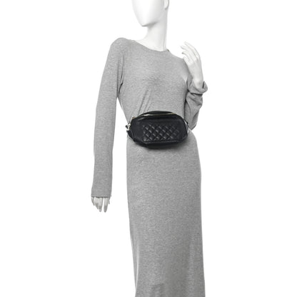 Chanel Lambskin Quilted Waist Bag Fanny Pack Black 2 of 10