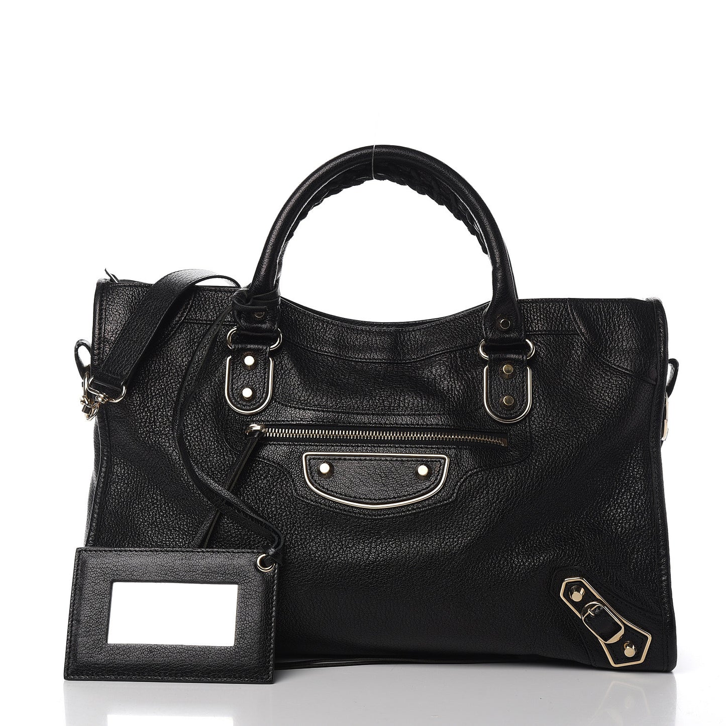 Chevre Gold Metallic Edge Hardware City Black