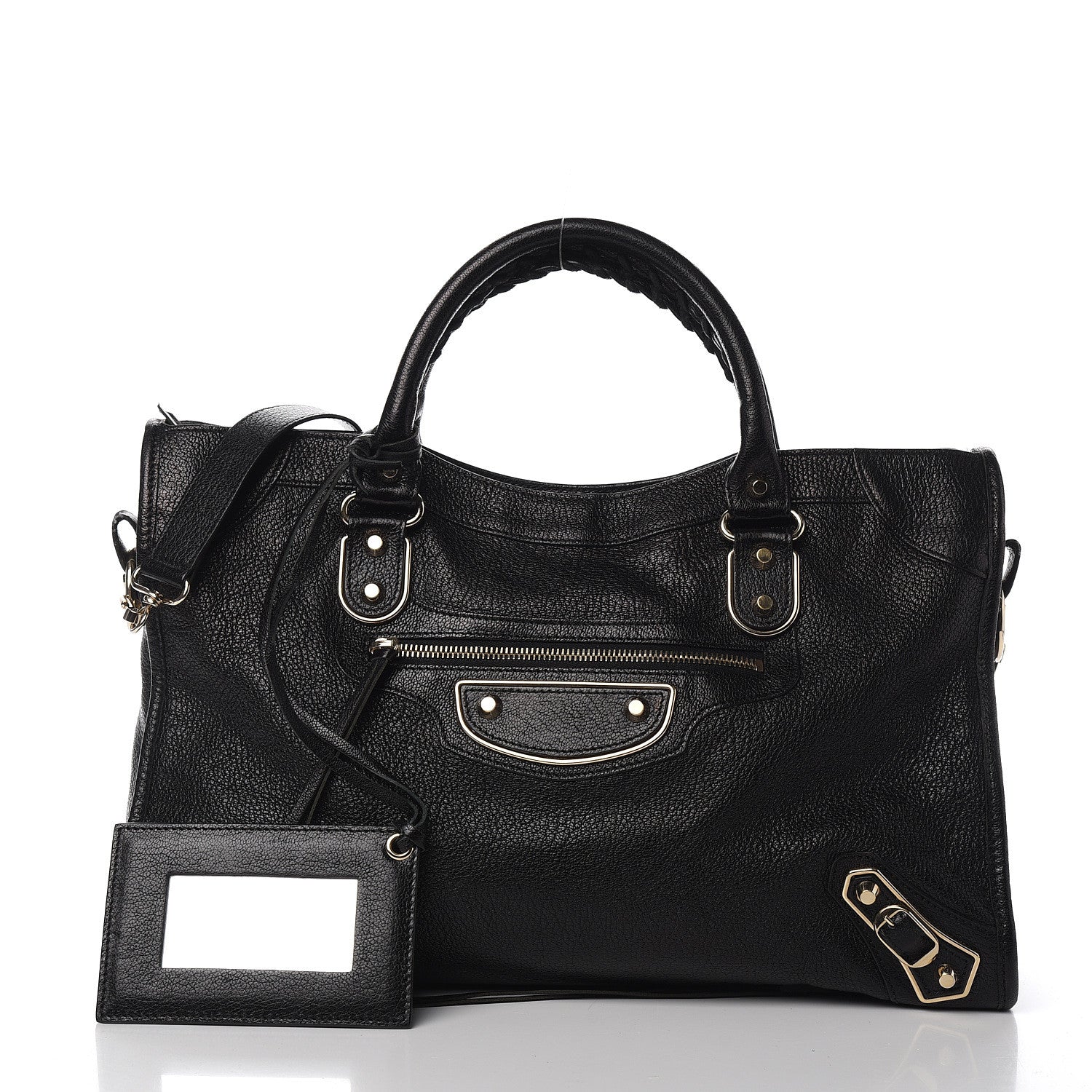 Balenciaga Chevre Gold Metallic Edge Hardware City Black 1 of 11