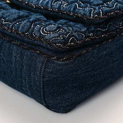 Salvatore Ferragamo Denim Quilted Gancini Small Flap Bag Blue 8 of 10