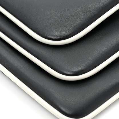 Fendi Vitello Century Opaco F is Fendi Bi-Color Triplette Pouch Set Black 13 of 15