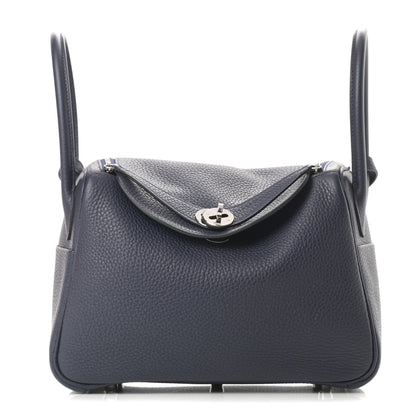 Hermes Taurillon Clemence Lindy 26 Bleu Nuit 1 of 13