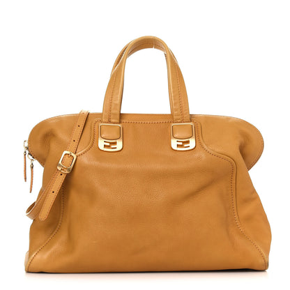 Fendi Vitello Dolce Marmol Large Chameleon Tote Yellow 1 of 18