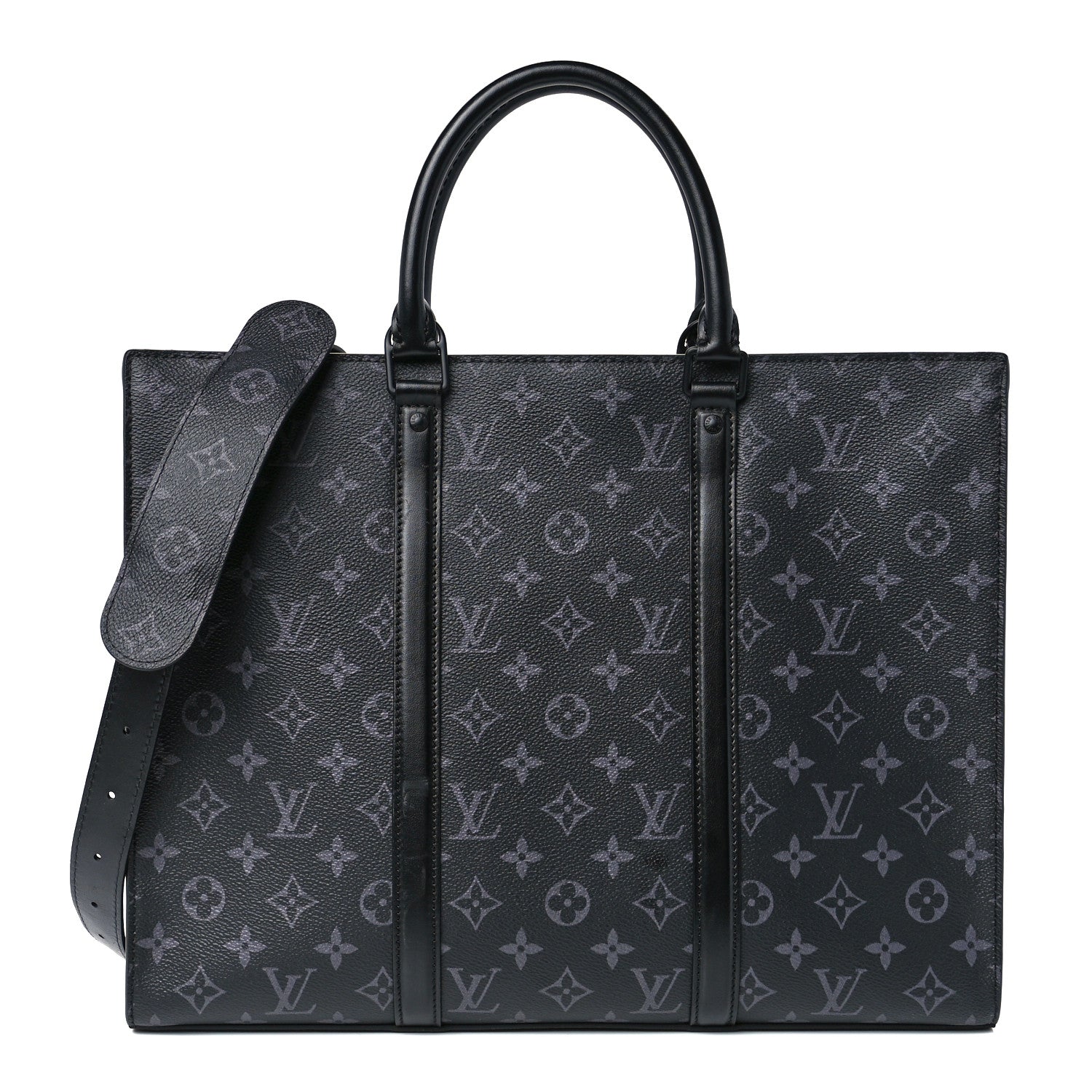 Louis Vuitton Monogram Eclipse Sac Plat Horizontal Zipper 1 of 10