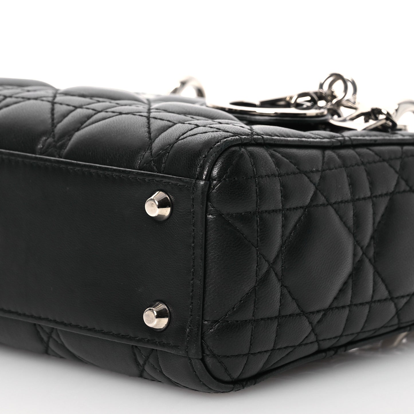 Lambskin Cannage Mini Lady Dior Black