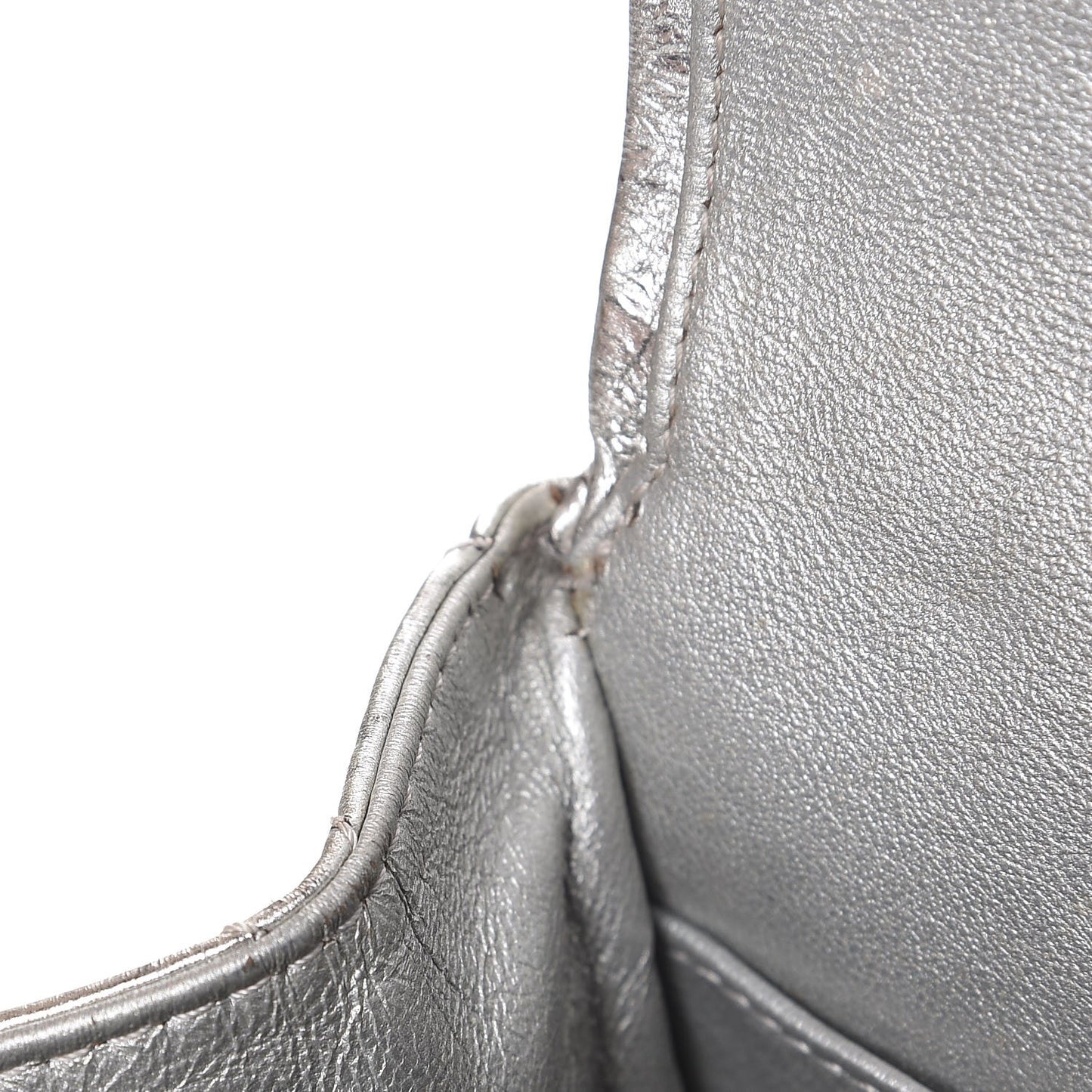Metallic Aged Calfskin Quilted 2.55 Reissue 227 Flap Silver