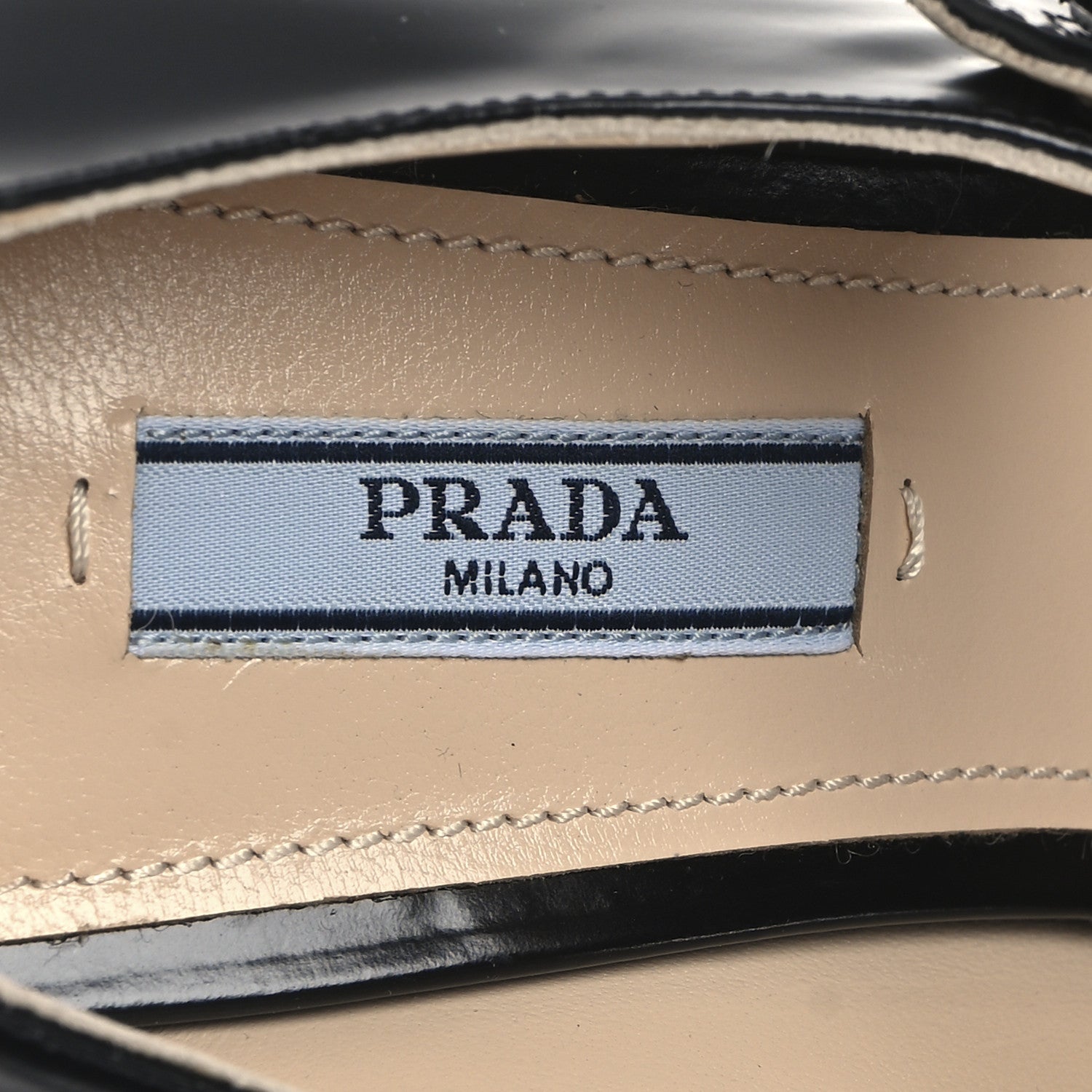 Prada Spazzolato Mary Jane Pumps 39.5 Black 8 of 9