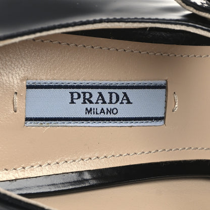 Prada Spazzolato Mary Jane Pumps 39.5 Black 8 of 9