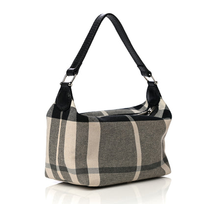 Burberry Canvas Mega Check Pochette Grey Black 2 of 12