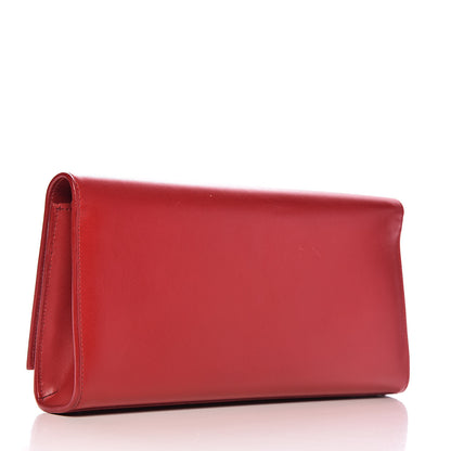 Saint Laurent Calfskin Classic Monogram Tassel Clutch Red 3 of 15
