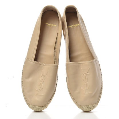 Saint Laurent Lambskin Monogram Espadrilles 40 Nude 5 of 11