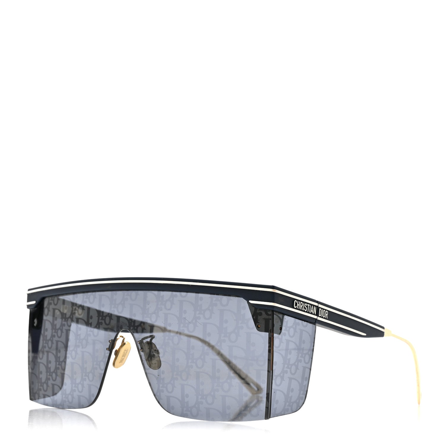 Christian Dior Oblique Diorclub M1U Mask Sunglasses Blue 1 of 9