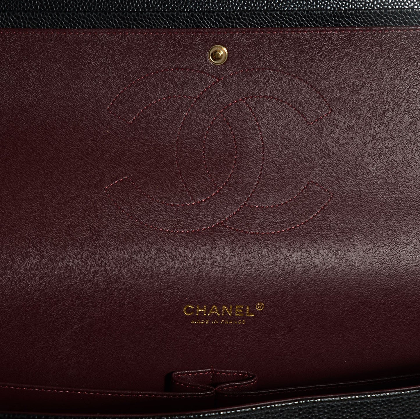 Caviar Quilted Maxi Double Flap Black