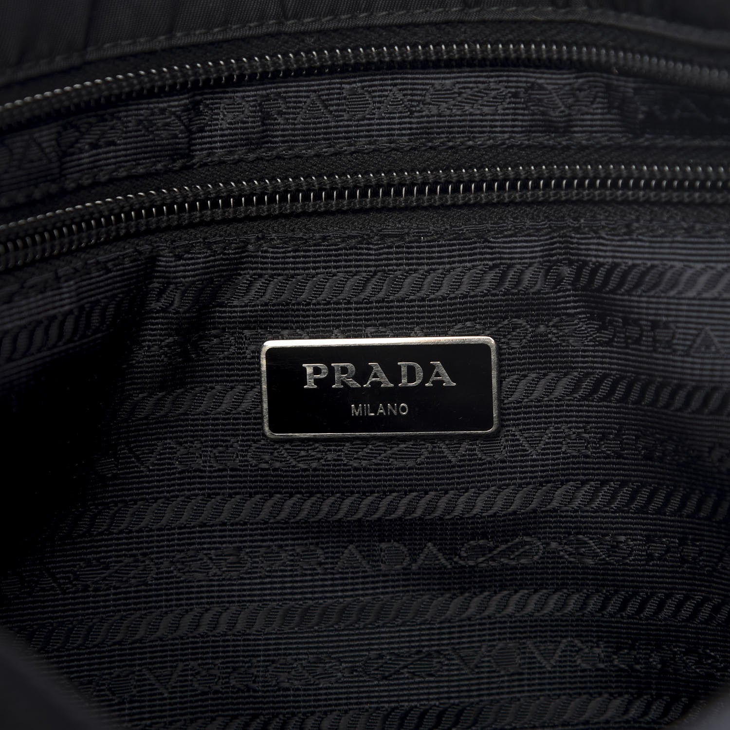 Prada Nylon Flat Messenger Bag Black 7 of 8