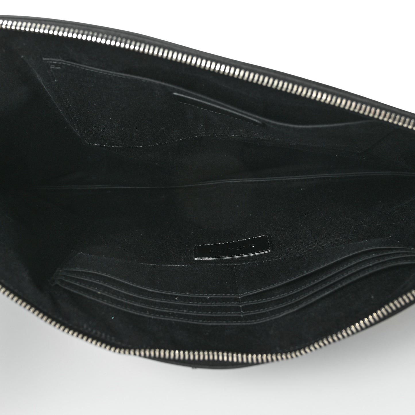 Calfskin Waiting for Sunset Large Sac De Jour Carryall Pouch Black
