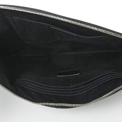 Saint Laurent Calfskin Waiting for Sunset Large Sac De Jour Carryall Pouch Black 5 of 6