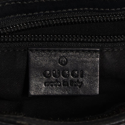Gucci Guccissima Medium Flat Messenger Bag Black 10 of 17