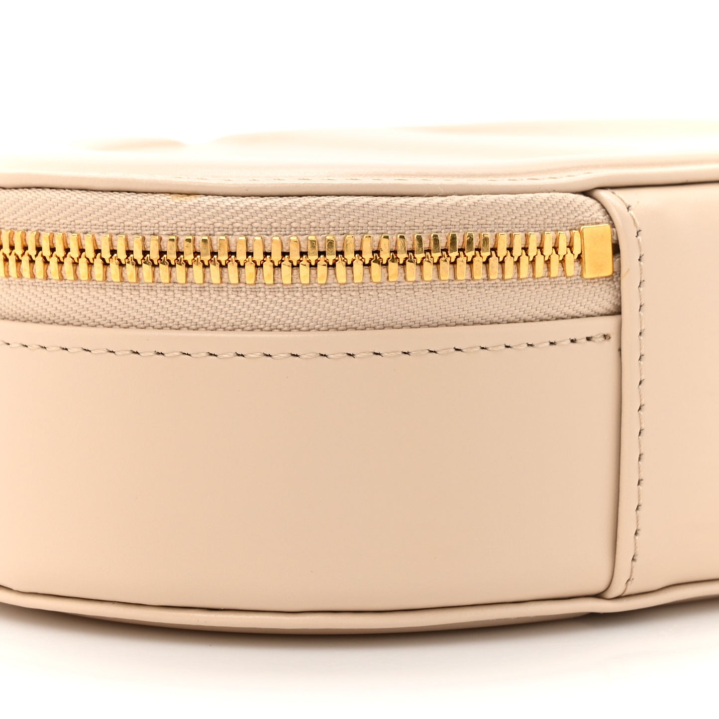 Calfskin CD Signature Oval Crossbody Camera Bag Caramel Beige