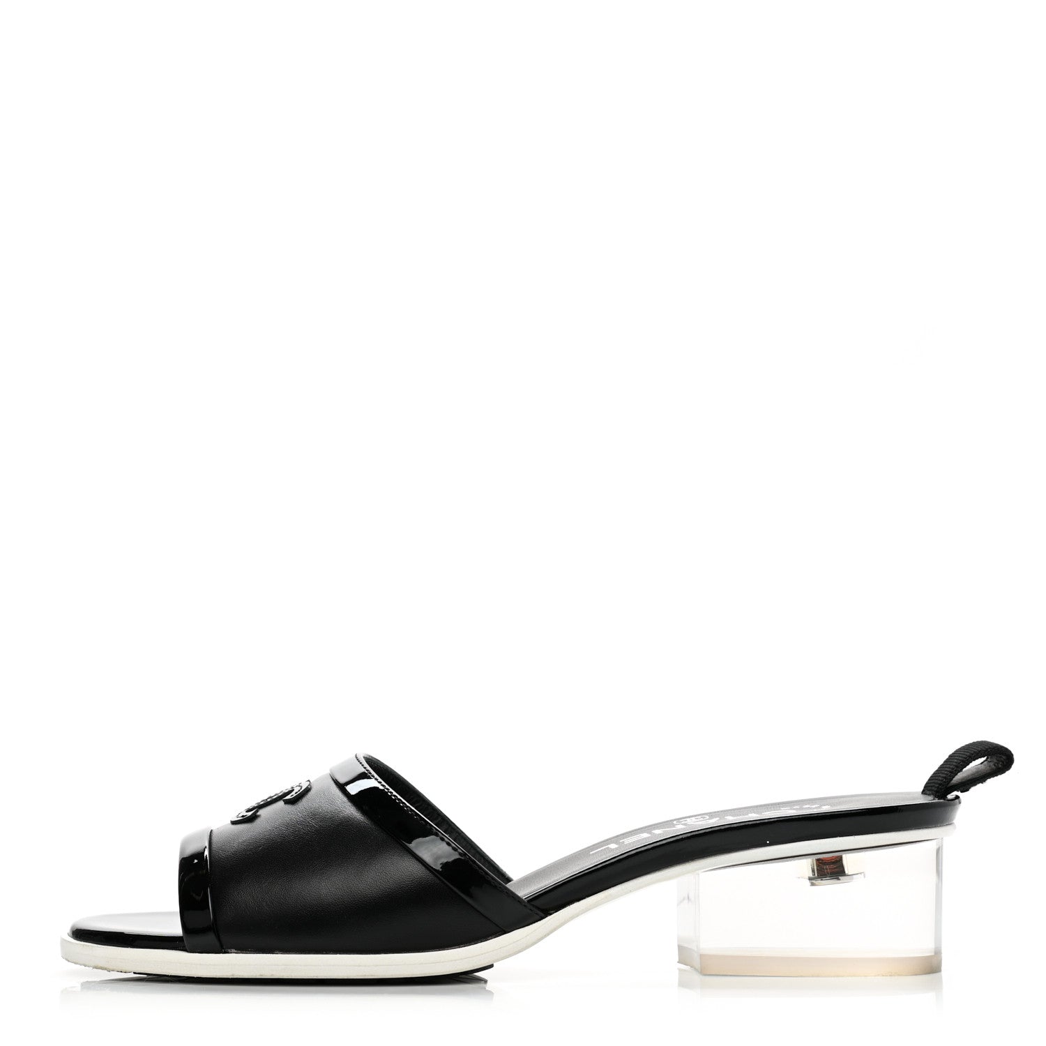Chanel Lambskin PVC Mule 37 Black Transparent 1 of 9
